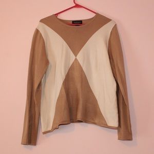 (NEW/NO TAGS) Van Heusen Tan & White Sweater